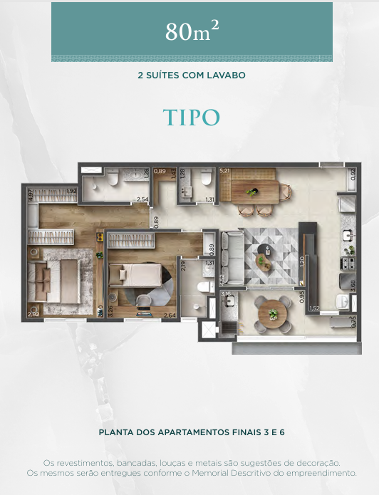 Planta 80m²